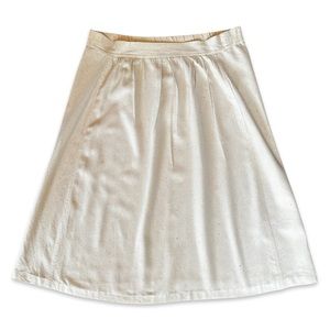 Vintage Aubergine cream raw silk skirt